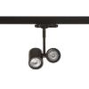 Kép BEEBA II háromfázisú áramkörös sínre fekete  230V LED GU10 2x8W