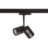 Kép BEEBA II háromfázisú áramkörös sínre fekete  230V LED GU10 2x8W