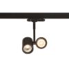 Kép BEEBA II háromfázisú áramkörös sínre fekete  230V LED GU10 2x8W