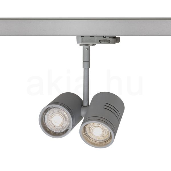 Kép BEEBA II háromfázisú áramkörös sínre ezüstszürke  230V LED GU10 2x8W