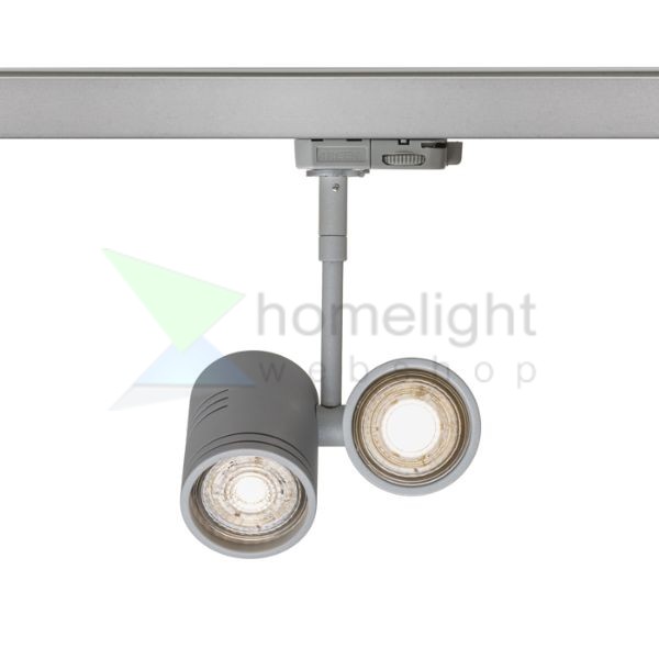 BEEBA II háromfázisú áramkörös sínre ezüstszürke  230V LED GU10 2x8W