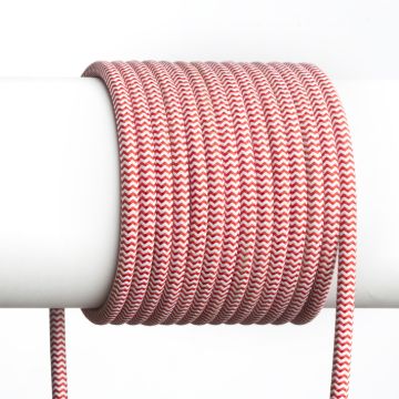 Kép FIT 3x0,75 1fm textil kábel piros/fehér  