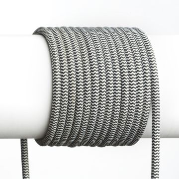Kép FIT 3x0,75 1fm textil kábel fekete/fehér  