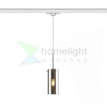 SANSSOUCI háromfázisú áramkörös sínre  krómozott üveg 230V LED E27 15W