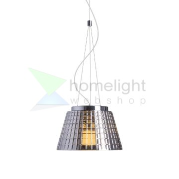 CORONA függő lámpa  krómozott üveg 230V LED E27 15W