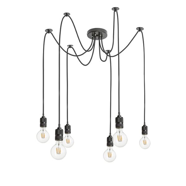 Kép CINDY VI függő lámpa fekete  230V LED E27 6x15W