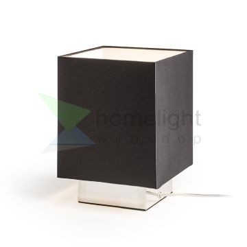 MONACO asztali lámpa fekete króm 230V LED E27 15W