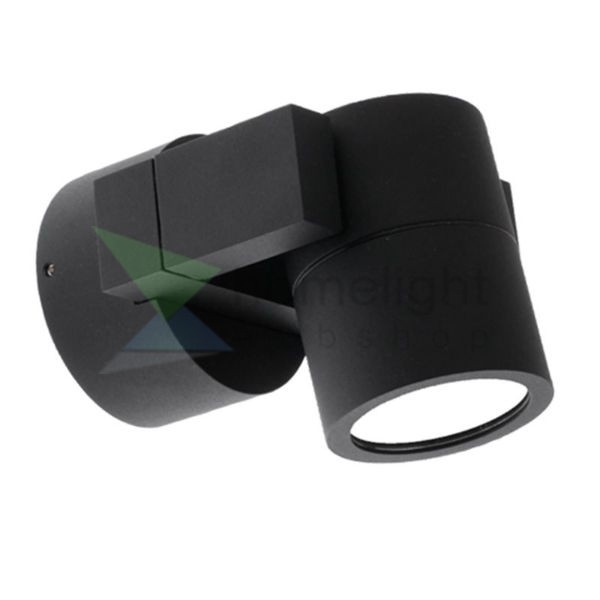 ORIT fali lámpa fekete /alumínium 230V LED 6W 80° IP44  3000K