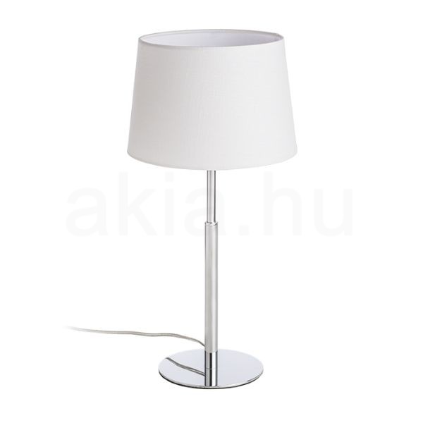 Kép BROADWAY asztali lámpa fehér króm 230V LED E27 15W