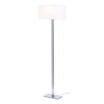 Kép PLAZA állólámpa fehér króm 230V LED E27 15W