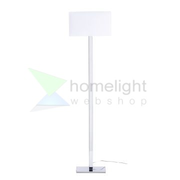PLAZA állólámpa fehér króm 230V LED E27 15W