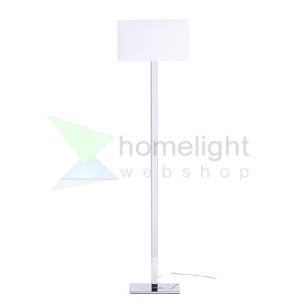 PLAZA állólámpa fehér króm 230V LED E27 15W