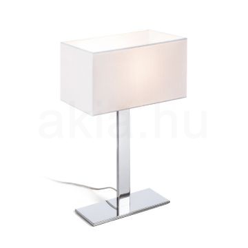 Kép PLAZA M asztali lámpa fehér króm 230V LED E27 15W