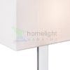 PLAZA M asztali lámpa fehér króm 230V LED E27 15W
