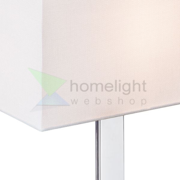 PLAZA M asztali lámpa fehér króm 230V LED E27 15W