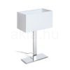 Kép PLAZA M asztali lámpa fehér króm 230V LED E27 15W