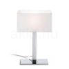 Kép PLAZA M asztali lámpa fehér króm 230V LED E27 15W