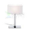 PLAZA M asztali lámpa fehér króm 230V LED E27 15W