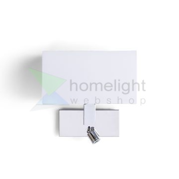 PLAZA fali lámpa LED spotlámpával fehér króm 230V LED E27 LED 15+3W  3000K