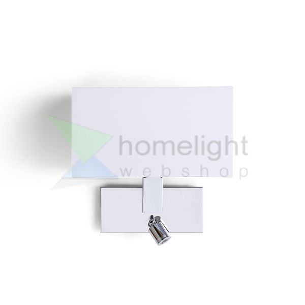 PLAZA fali lámpa LED spotlámpával fehér króm 230V LED E27 LED 15+3W  3000K