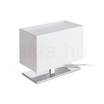 Kép PLAZA S asztali lámpa fehér króm 230V LED E27 15W