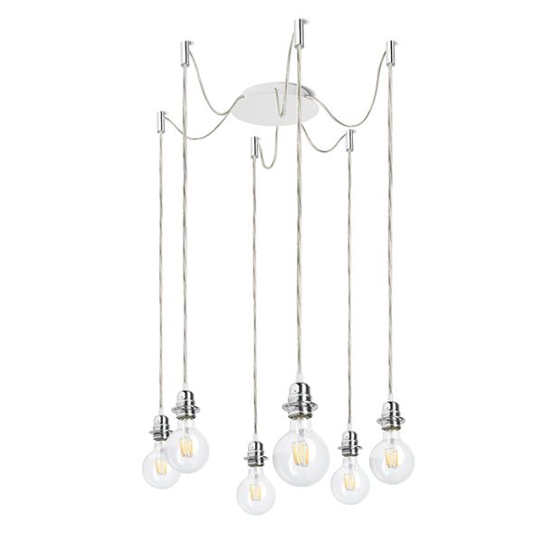 Kép KOMBIX 6 függesztő készlet FEHA+AK+KF   230V LED E27 6x15W
