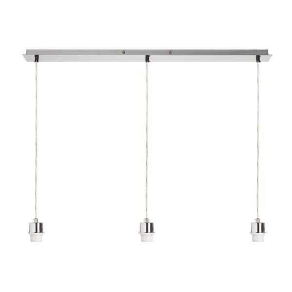 Kép MORE 80 mennyezeti függőlámpa alap  matt nikkel 230V LED E27 3x15W