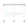 MORE 80 mennyezeti függőlámpa alap  matt nikkel 230V LED E27 3x15W