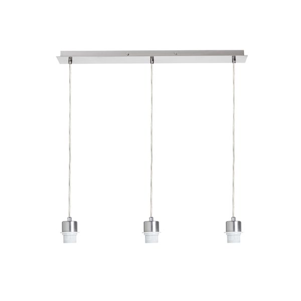 Kép MORE 60 mennyezeti függőlámpa alap  matt nikkel 230V LED E27 3x15W