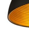 Kép CARISSIMA 40 függő lámpa matt fekete/aranysárga  230V LED E27 15W