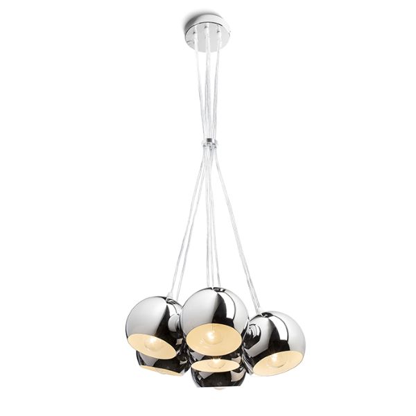 Kép ASTROMET VII függő lámpa  króm 230V LED E27 7x11W