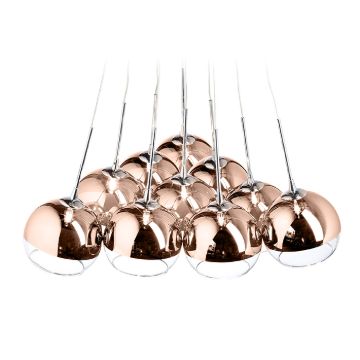 Kép ASTRAL függő lámpa réz üveg/tiszta üveg 230V/12V G4 10x20W