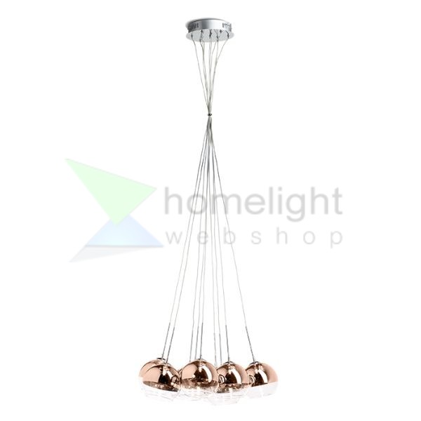 ASTRAL függő lámpa réz üveg/tiszta üveg 230V/12V G4 10x20W