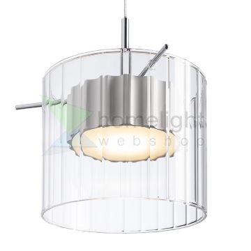 ESTRA I függő lámpa fehér tiszta üveg 230V LED 5W 3000K