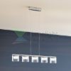 ESTRA V függő lámpa fehér tiszta üveg 230V LED 5x5W 3000K