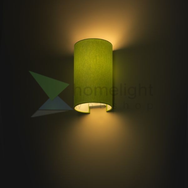 RON W 15/25 fali lámpa  Chintz lime/fehér PVC 230V LED E27 15W