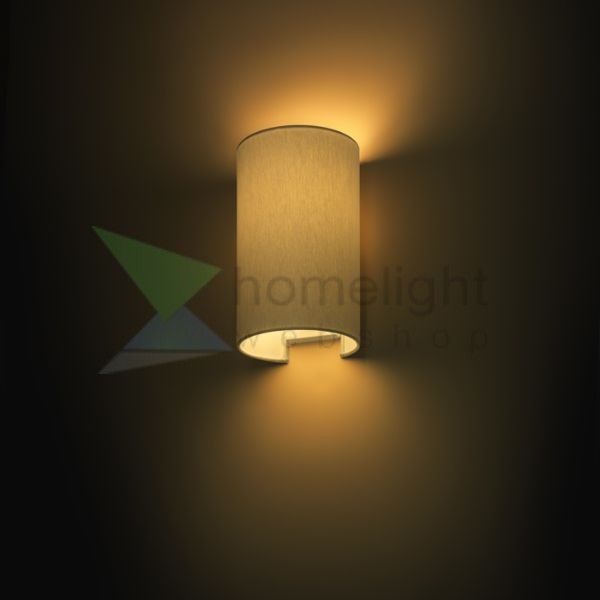 RON W 15/25 fali lámpa  Chintz világosszürke/fehér PVC 230V LED E27 15W