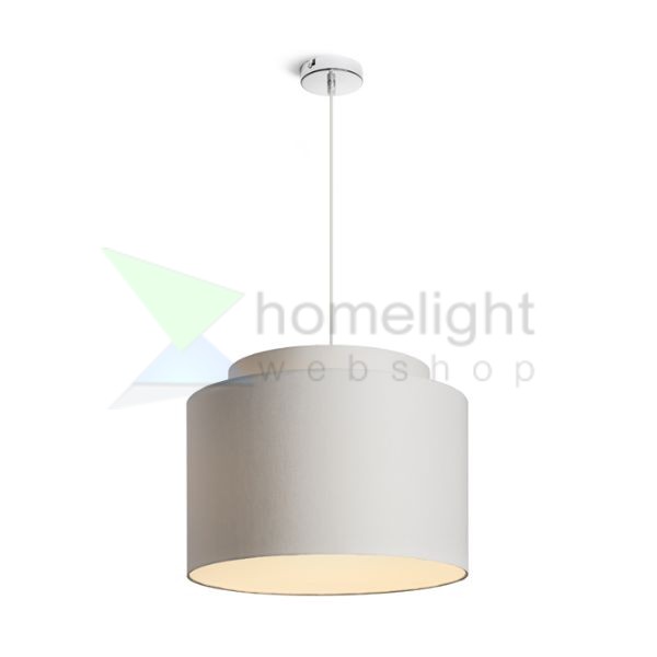 DOUBLE 40/30 lámpabúra  Chintz világosszürke/fehér PVC  max. 23W