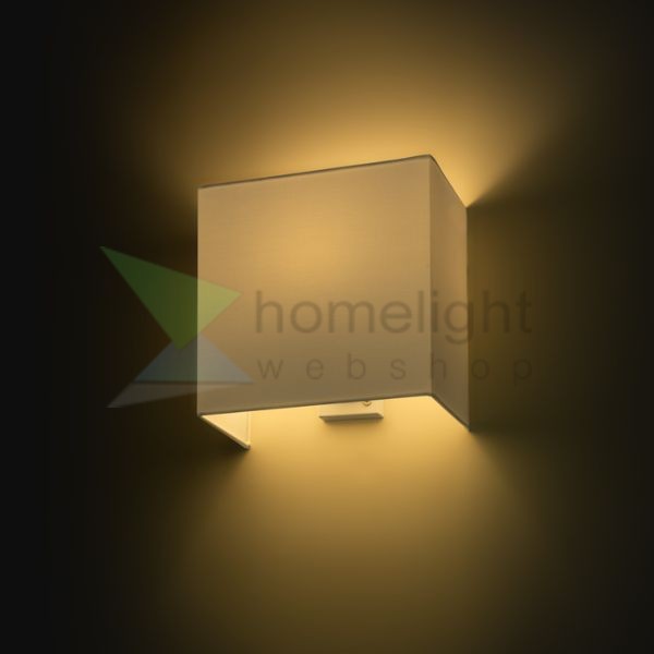 LOPE W 25/14 fali lámpa  Polycotton fehér/fehér PVC 230V LED E27 15W