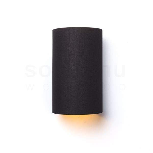 Kép RON W 15/25 fali lámpa  Polycotton fekete/arany fólia 230V LED E27 15W