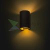 RON W 15/25 fali lámpa  Polycotton fekete/arany fólia 230V LED E27 15W
