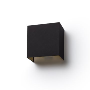 Kép LOPE W 25/14 fali lámpa  Polycotton fekete/arany fólia 230V LED E27 15W