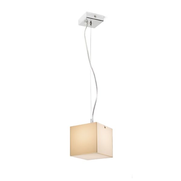 Kép LUCIA 15x15 függő lámpa  szatén üveg/króm 230V LED G9 5W