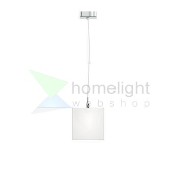 LUCIA 15x15 függő lámpa  szatén üveg/króm 230V LED G9 5W