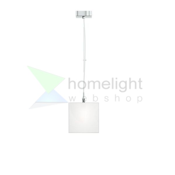 LUCIA 15x15 függő lámpa  szatén üveg/króm 230V LED G9 5W