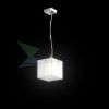 LUCIA 15x15 függő lámpa  szatén üveg/króm 230V LED G9 5W