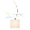 LUCIA 15x15 függő lámpa  szatén üveg/króm 230V LED G9 5W