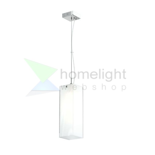 LUCIA 30x10 függő lámpa  szatén üveg/króm 230V LED E27 15W