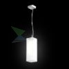 LUCIA 30x10 függő lámpa  szatén üveg/króm 230V LED E27 15W