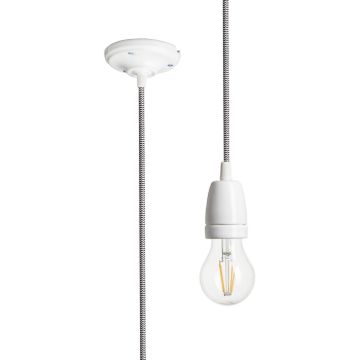 Kép FABIO függesztő készlet fekete/fehér porcelán 230V LED E27 15W